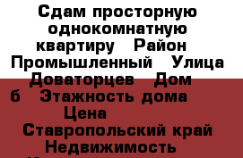 Сдам просторную однокомнатную квартиру › Район ­ Промышленный › Улица ­ Доваторцев › Дом ­ 32б › Этажность дома ­ 10 › Цена ­ 12 000 - Ставропольский край Недвижимость » Квартиры аренда   . Ставропольский край